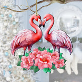 Flamingos Love Wooden Ornaments by G. DeBrekht Love Kids Family Decor - 8611039