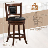 Ergonomic Swivel Bar Stools Set of Two-2