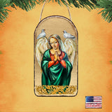 Ángel con paloma, adorno religioso cristiano sagrado - Decoración inspiradora - 87026