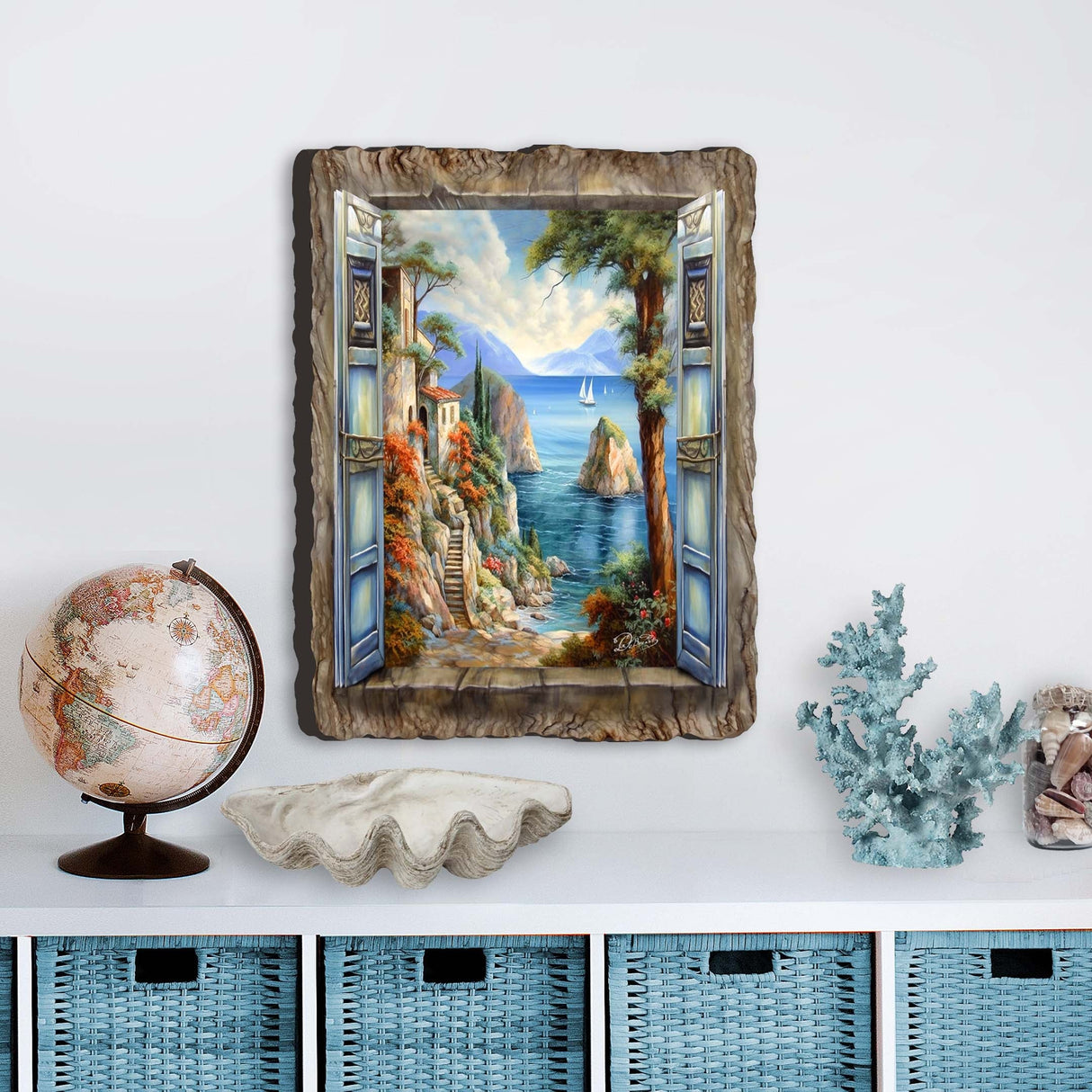 Mediterranean View Wall Art by G. DeBrekht Coastal Decor - 8492101W