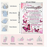 Manta de franela suave y acogedora, con estampado de mariposas: ¡un regalo navideño perfecto para la nieta de parte de la abuela!