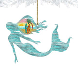 Mermaid Wooden Ornaments by G. DeBrekht - Coastal Holiday Decor - 8198514