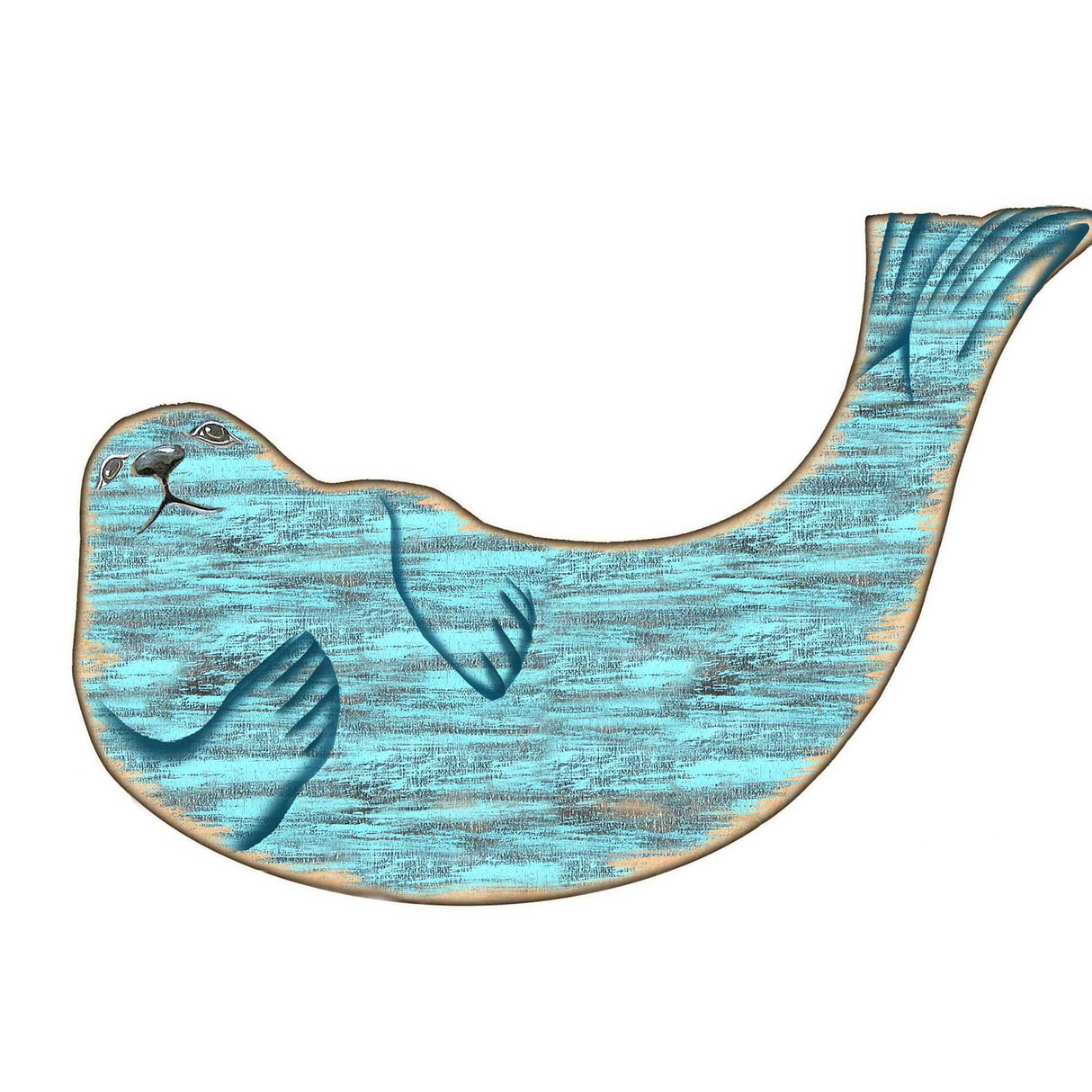 Decoración para puerta de casa de playa con leones marinos de G. DeBrekht - Decoración costera navideña - 8158914H