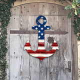 Decoración navideña para puerta con ancla americana - Decoración navideña americana - 8198913H