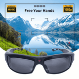 Smart Video Glasses 1080P HD Camera Glasses with Wireless Headset, Open Ear Speaker, AI Real-Time Translation Support 110+ Languages 102° Wide-angle, Sports Outdoor Glasses for Biking, Skiing, Motorcycling, Fishing