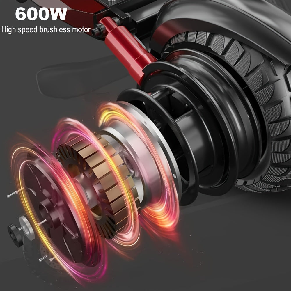 1 Ninebot M4 Adult Electric Scooter - Foldable Commuter Model with 600W Motor, 10-inch Pneumatic Tires, Dual Suspension & Braking System, Cruise Control, Seat for Pets, 31-Mile Range, Fast Charging, Black Aluminum Alloy, U.S.