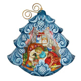 Night Before Hand-Painted Christmas Tree Sculpted Hand-Painted Christmas Ornament by G. DeBrekht - Love Family Kids Decor - 610276