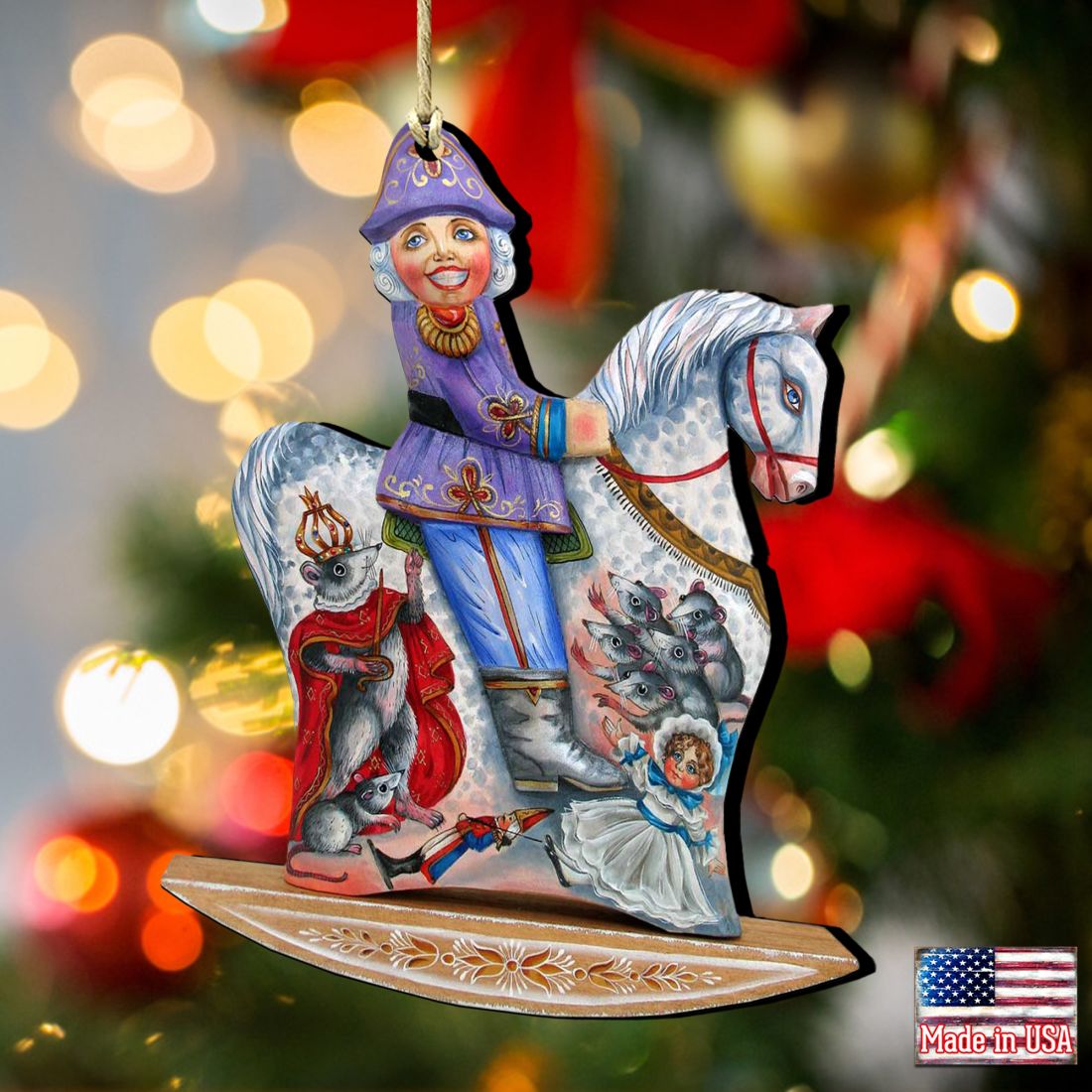 Cascanueces mecedor de madera de G. DeBrekht - Decoración navideña - 8124121