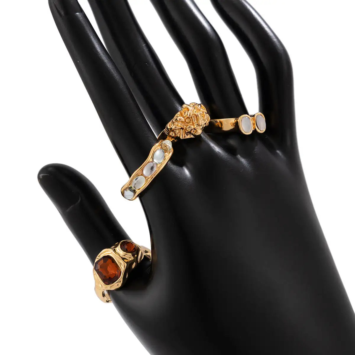 Geometric Diamond Gemstone Ring Suit Women - Lootquake