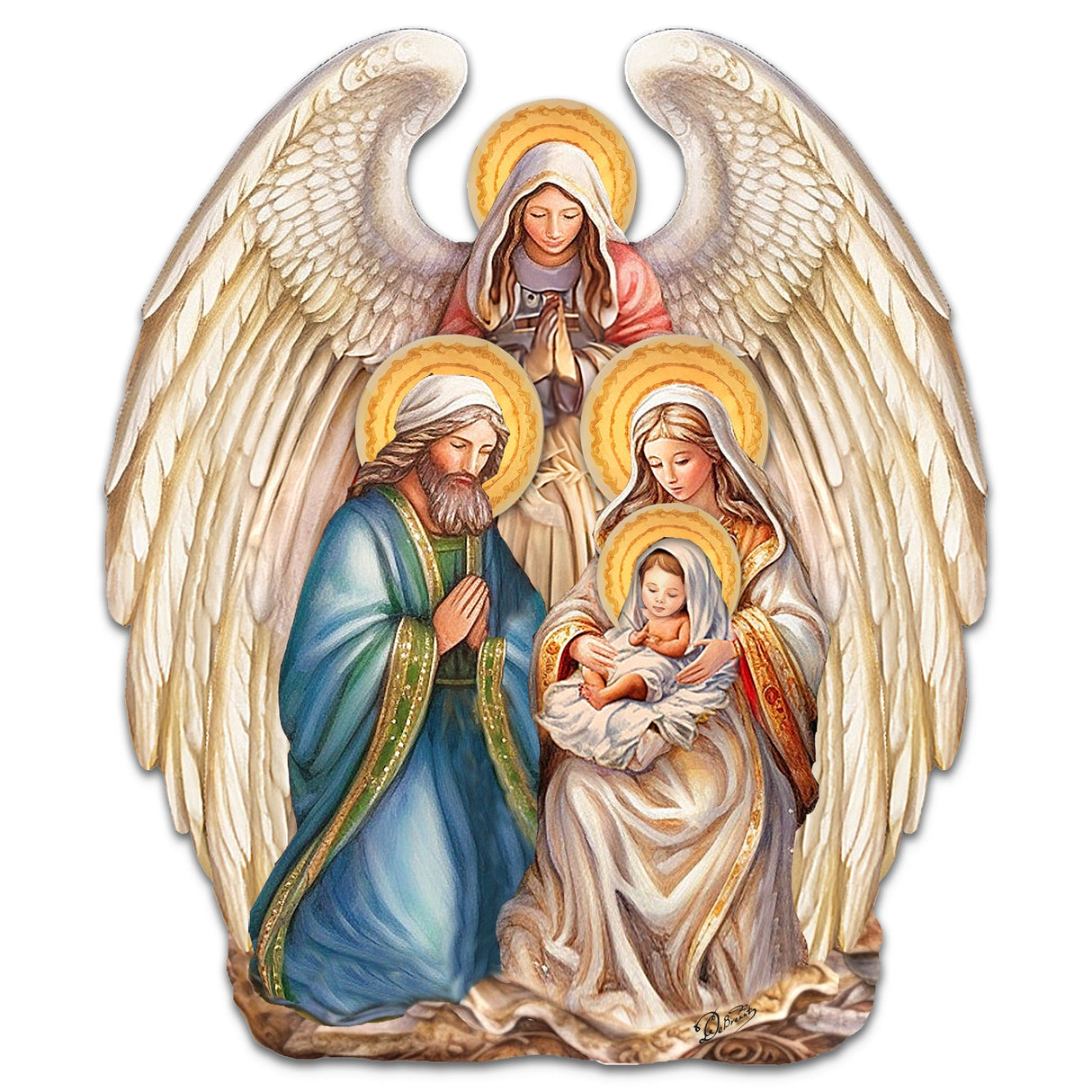 Nativity with Angel Holiday Door Decor  by G. Debrekht - Christmas Decor - 8611056H