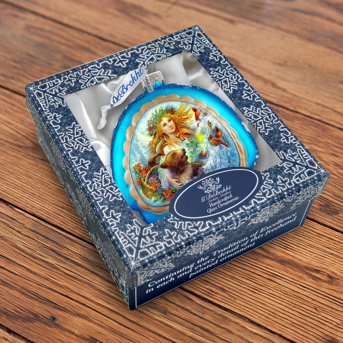 Cherished Winter Glass Ornament by Strelkina at G. DeBrekht - Christmas Decor - 756-012