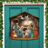 Nativity Scene Holiday Door Decor by G. Debrekht - Nativity Holiday Decor - 8652763H