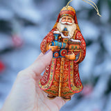 Adornos de madera navideños en miniatura de Santa Claus, de G. Debrekht - Decoración navideña de muñeco de nieve de Santa Claus - 8691417