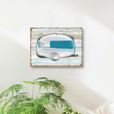 Camper Wooden Wall Art - Wildlife Holiday Decor - 8198431B