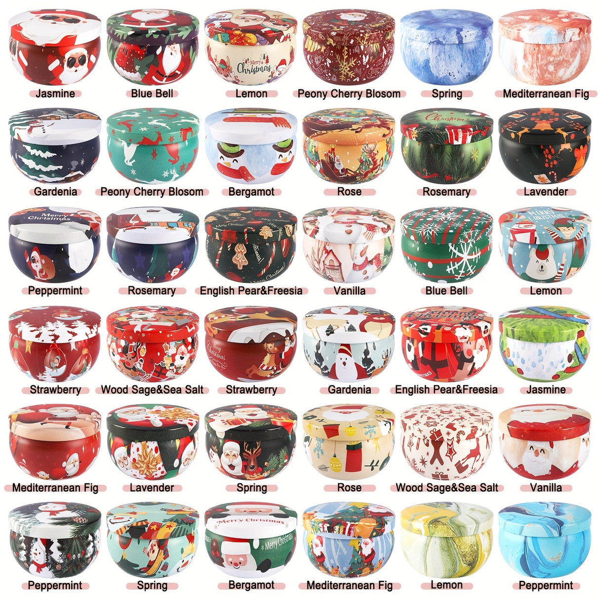36pcs Christmas Scented Candle, Smoke-free, No-drip, Elegant Romantic Candle, Suitable For Family, Church, Seasonal Celebrations, Also Very Suitable For Christmas Use, As A Gift To Relatives And Friends.