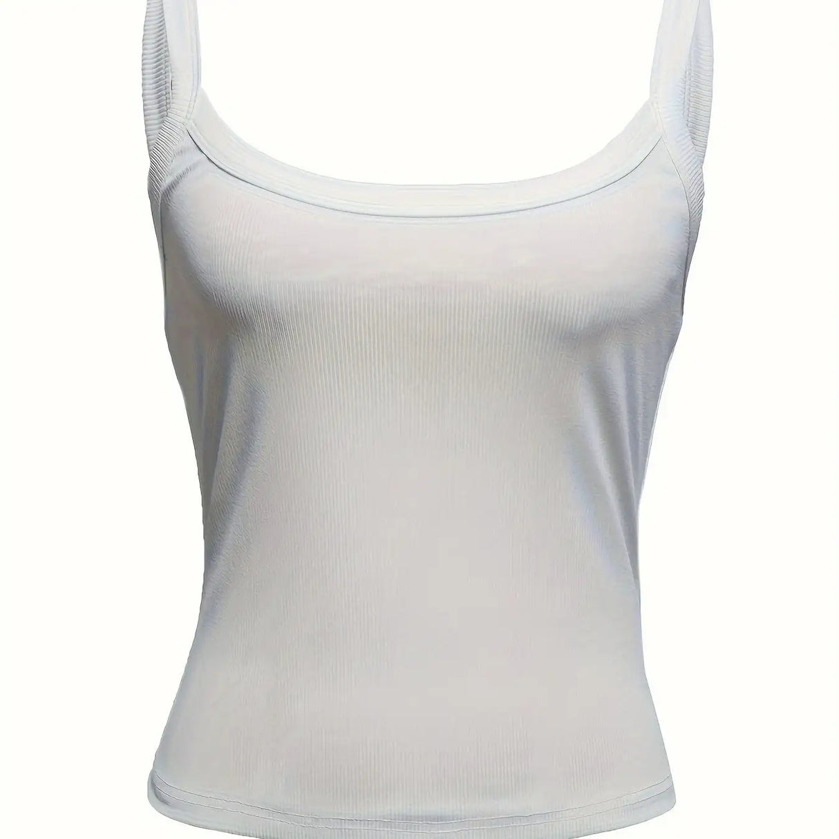 Women's Solid Color Ribbed Knitted Tight Fitting Basic Versatile Camisole Top - Lootquake
