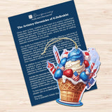 American Farmhouse Decorative Wooden Ornaments Set of 3 by G. Debrekht - Patriotic Decor - 8091001-S3