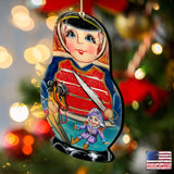 Nutcracker Nesting Doll Wooden Ornaments by G. DeBrekht - Christmas Decor - 8115151