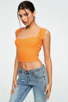 Crop Top Sweetheart Solid Ribbed Sleeveless - Lootquake