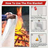 Manta esencial de seguridad contra incendios (1 unidad): portátil, reutilizable y resistente al calor para extinción de emergencia en casa, cocina, chimenea, escuela, barbacoa, coche y oficina. Solución compacta, duradera y fácil de usar.