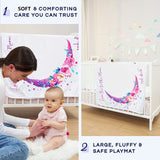 Extra Large Moon Baby Calendar Blanket - Oversized Soft Photography Prop for Girls First Year Milestones, Capturing Precious Moments with Adorable Monthly Themes - Perfect Festive Occasion Gift for Christmas, Halloween, Thank