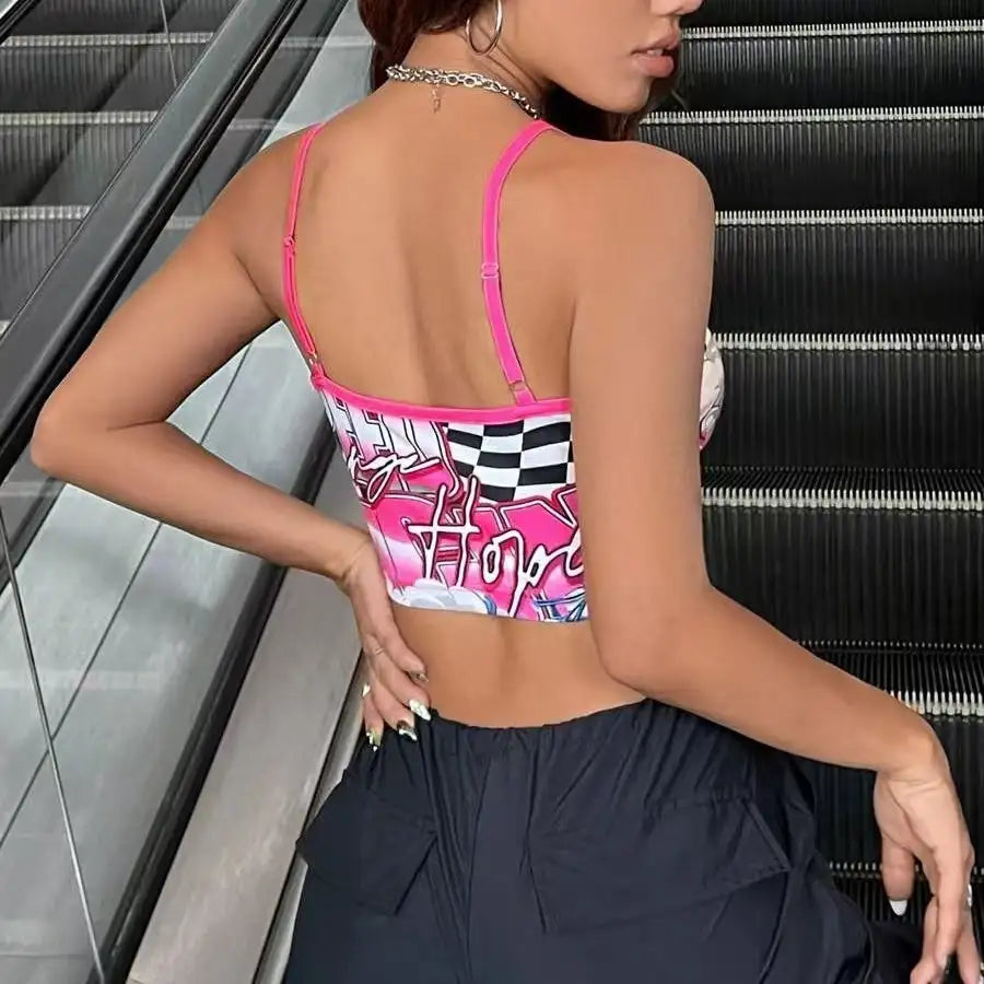 Ladies' Printed Fashionable Slimming Versatile Tank Top - Lootquake