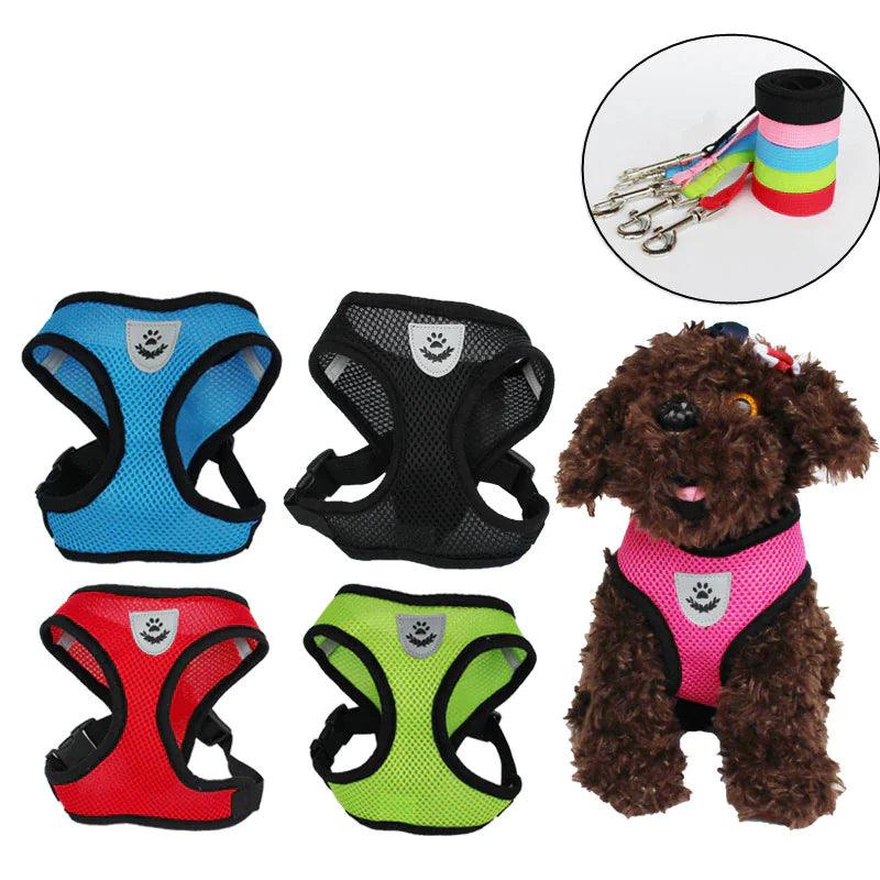 Adjustable Reflective Pet Harness with Leash