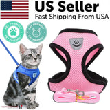 Adjustable Reflective Pet Harness with Leash