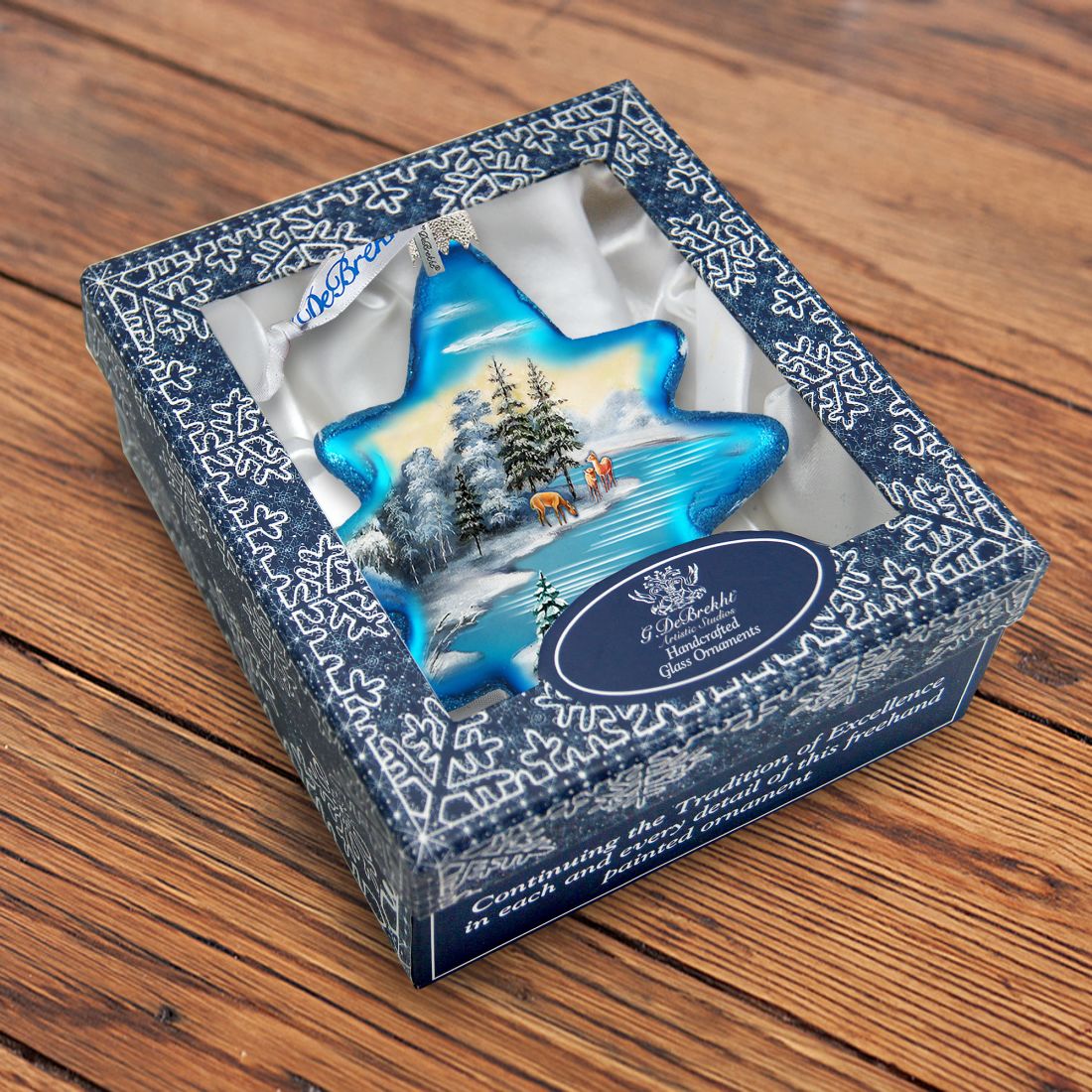 Peaceful Kingdom North Star Glass Ornament by G. DeBrekht - Christmas Decor - 755-001