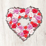 Valentine Heart Holiday Door Wreath by G. DeBrekht - Love Family Kids Decor - 8185308H