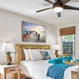 Arte mural costero de madera Soules Pier Wood de Nature Wonders - Decoración costera con vida marina - 95273B