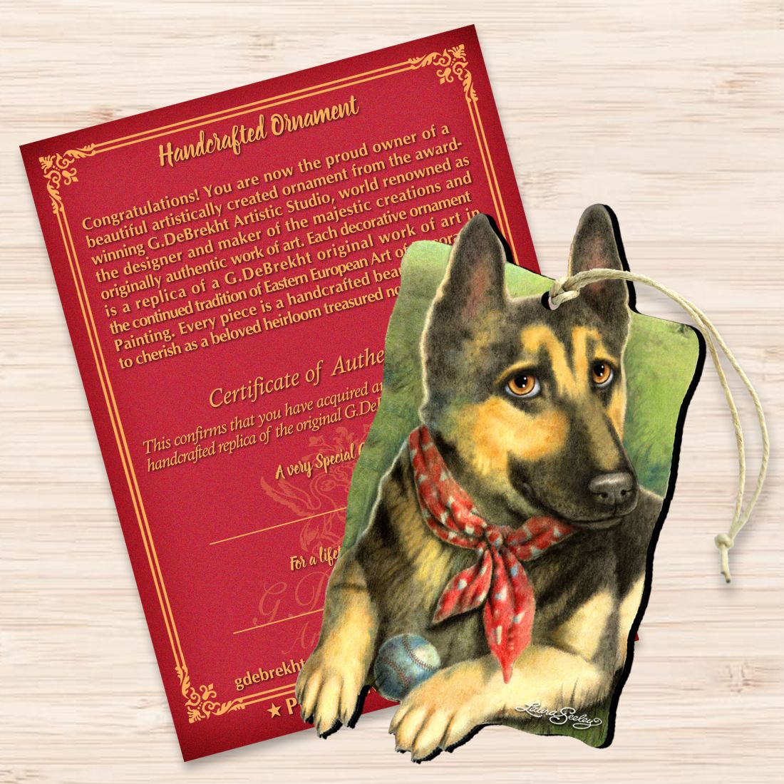 Adornos de madera para entrenamiento de primavera para mascotas de Laura Seeley - Decoración para perros y gatos - 8511015-LS