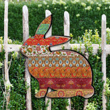 Easter Quilted Bunny Wooden Door Hanger, Wall Decor, Decorative Door Sign, Wall Art by G. DeBrekht Pets 8198134H