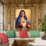Arte mural del Inmaculado Corazón de María de D. Gelsinger - Decoración navideña para la Natividad - 95686B-DG