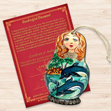Dolphins Matreshka Wooden Ornaments by G. DeBrekht - Coastal Holiday Decor - 8113813