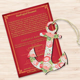 Adornos de madera con forma de ancla de G. DeBrekht - Decoración navideña costera - 8198521