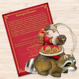 Adornos de madera de Papá Noel mapache de G. DeBrekht - Decoración navideña de muñeco de nieve de Papá Noel - 8121636