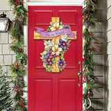 He is Risen Cross Holiday Door Decor by G. Debrekht - Easter Spring Decor - 8688162H