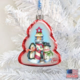 Adorno de cristal de mercurio con forma de pingüino y muñeco de nieve de Jamie Mills-Price - Decoración navideña de Papá Noel y muñeco de nieve - 778203-7508