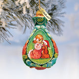 Secret Santa Sculpted Hand-Painted Christmas Ornament by G. DeBrekht - Wildlife Holiday Decor - 622421
