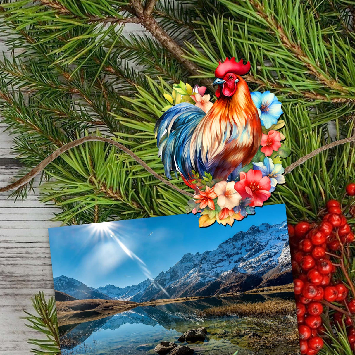 Spring on the Farm Decorative Wooden Clip-on Ornaments Set of 3 by G. Debrekht - Easter Decor - 8091056C-S3