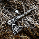 Aegishjalmr Viking Tomahawk Stainless Steel Pendant