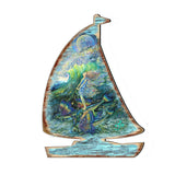 Decoración costera para puerta "Surfers Dream" de Josephine Wall - Decoración costera con vida marina - 8472103H-JW