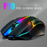Ratón para juegos con cable de alta precisión de 1200 DPI y retroiluminación LED: ratón óptico USB para PC y portátil, ideal para juegos, Dota 2 y más.