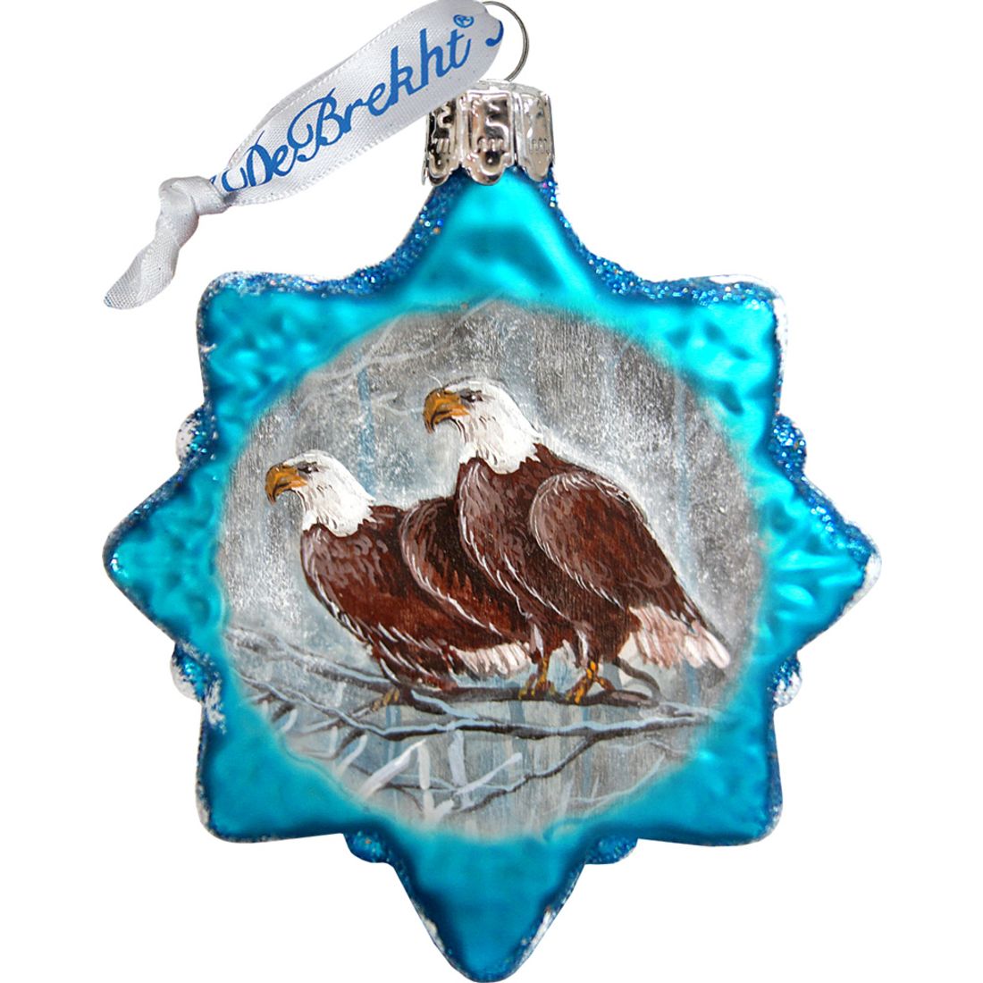 Winter Family Mercury Glass Ornaments Set of 3 by G. DeBrekht - Wildlife Holiday Decor - 770112S3