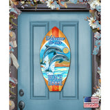 Decoración costera para puerta con tabla de surf de G. DeBrekht - Decoración costera navideña - 8198522-2H