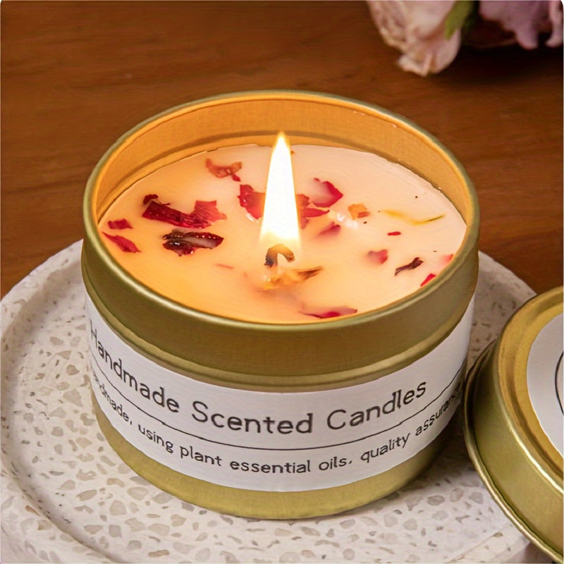 4pcs Scented Candle Gift Set - Premium Relaxation Aromatherapy with 12 Unique Scents, Perfect for Birthdays, Weddings, Thanksgiving & Christmas - Soy Wax in Metal Jar