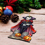 Dracula Wooden Ornaments by G. Debrekht  - Halloween Decor - 8652822