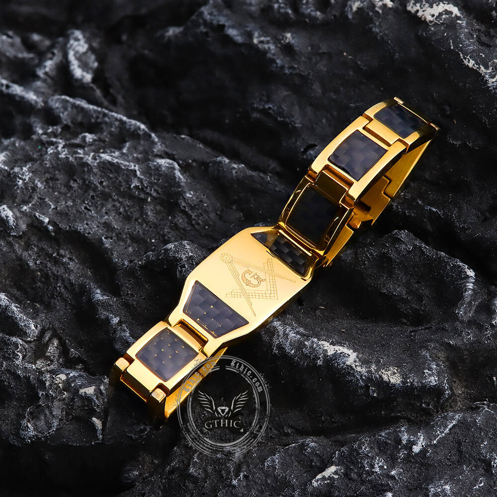 Pulsera de acero inoxidable con piedra de germanio y fibra AG