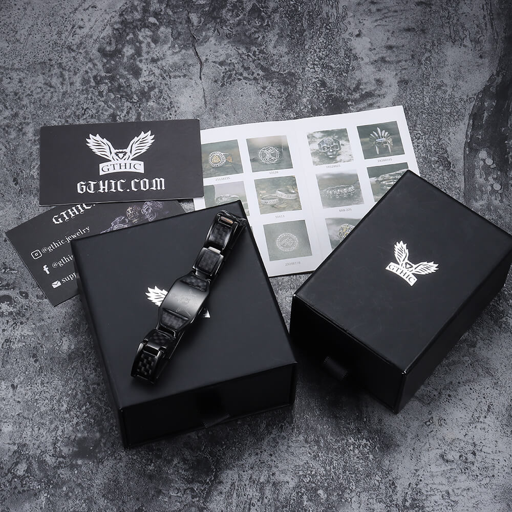 Pulsera de acero inoxidable con piedra de germanio y fibra AG